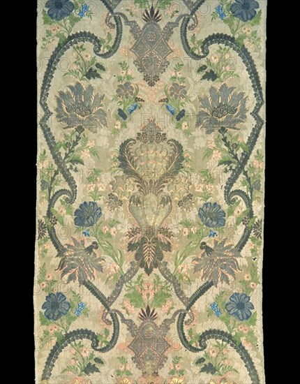 Panel (formerly a Curtain from a Sedan Chair), France, c. 1720. Creator: Unknown.