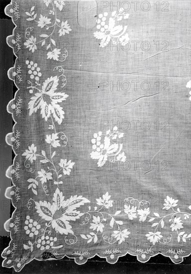 Bedcover, France, 19th century. Creator: Unknown.