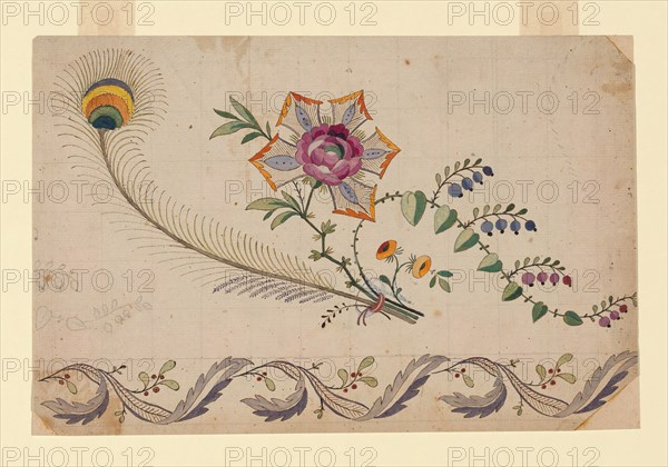 Design for a Printed, Woven, or Embroidered Border, France, 18th century. Creator: Unknown.