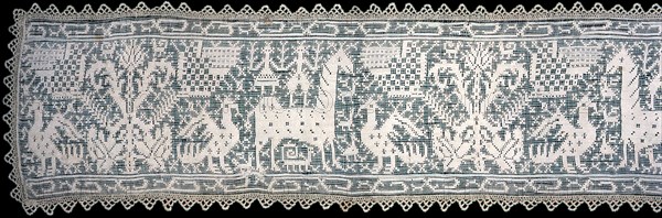 Valance (Needlework), Italy, 1650/1700 (edging: 20th century). Creator: Unknown.