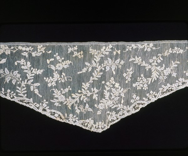 Shaped Sleeve Ruffle (Engageanté), Burano, 1760s. Creator: Unknown.