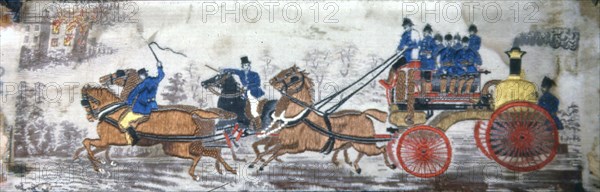 Heroism on Land (Fire Engine), Coventry, 1875/1900. Creator: Thomas Stevens.