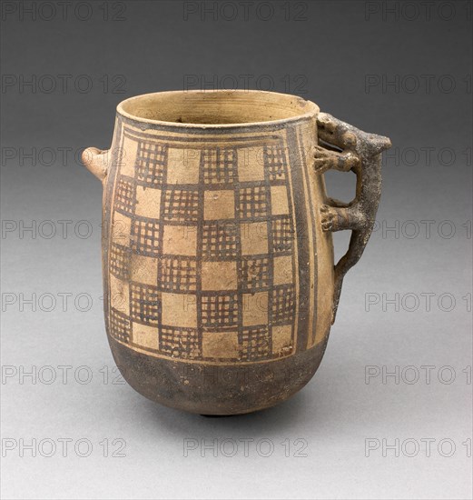 Jar with Textile-Like Pattern and Handle in Form of an Animal, A.D. 1000/1476. Creator: Unknown.