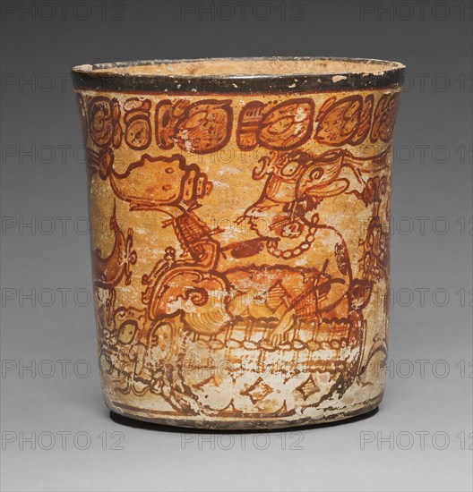 Vessel Depicting a Mythological Scene, A.D. 600/800. Creator: Unknown.