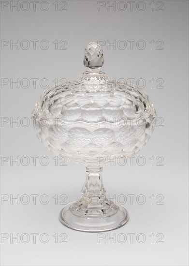 Covered Compote, c. 1850. Creator: Pittsburgh Glass Company.