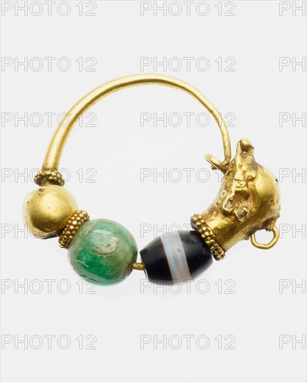 Earring with Dolphin Head Finial, 3rd-2nd century BCE. Creator: Unknown.