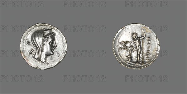 Drachm (Coin) Depicting the Nymph Amphitrite, 216-203 BCE. Creator: Unknown.