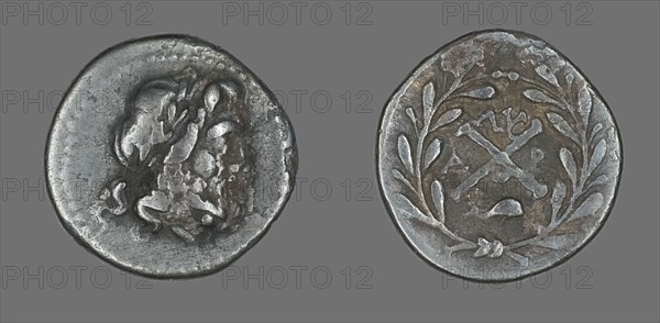 Hemidrachm (Coin) Depicting the God Zeus Amarios, 280-146 BCE. Creator: Unknown.