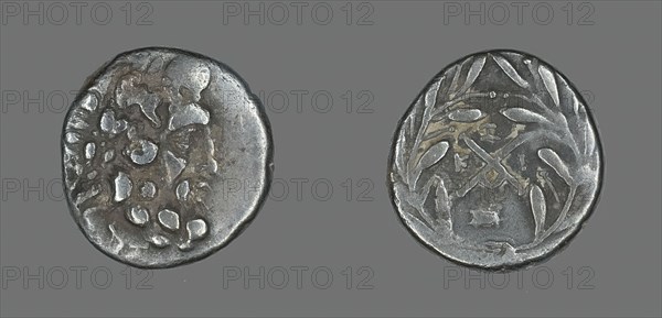 Hemidrachm (Coin) Depicting the God Zeus Amarios, 234-146 BCE. Creator: Unknown.