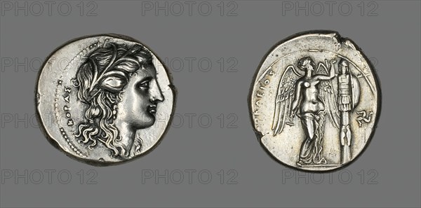 Tetradrachm (Coin) Depicting the Goddess Persephone, 310-307 BCE. Creator: Unknown.