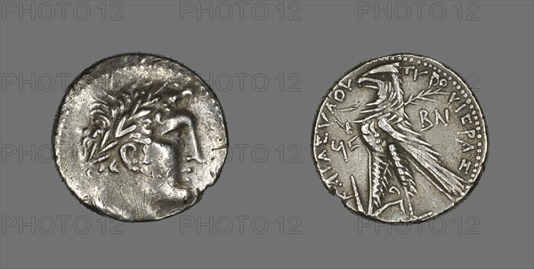 Shekel (Coin) Depicting the God Melkarth, 31-30 BC. Creator: Unknown.