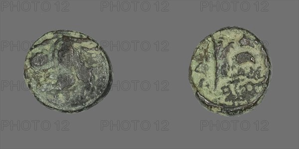 Coin Depicting a Sphinx, 301-109 BCE (?). Creator: Unknown.