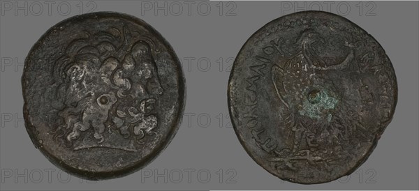 Coin Depicting the God Zeus, 222-204 BCE, issued by Ptolomy IV (?). Creator: Unknown.