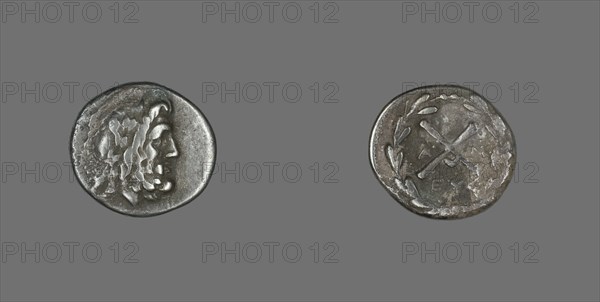 Hemidrachm (Coin) Depicting the God Zeus Amarios, 222-146 BCE. Creator: Unknown.