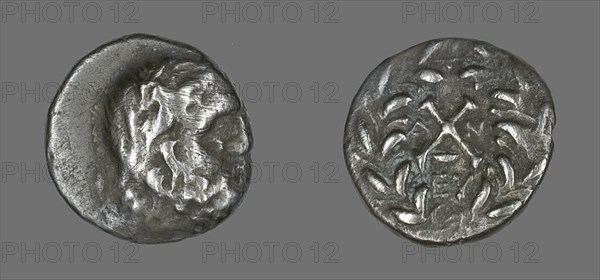 Hemidrachm (Coin) Depicting the God Zeus Amarios, 222-146 BCE. Creator: Unknown.