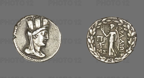 Tetradrachm (Coin) Depicting the Goddess Tyche, 80-79 BCE. Creator: Unknown.