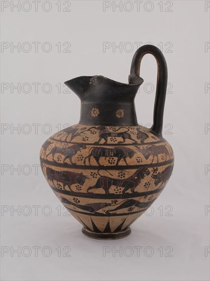 Oinochoe (Pitcher), 640-625 BCE. Creator: Unknown.