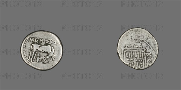 Coin Depicting Cow Suckling Calf, 229-100 BCE. Creator: Unknown.