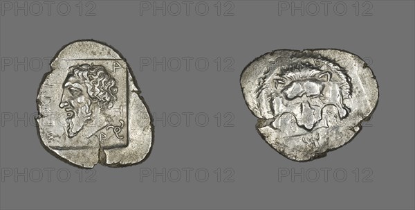 Stater (Coin) Portraying Mithrapata, 380-375 BCE. Creator: Unknown.
