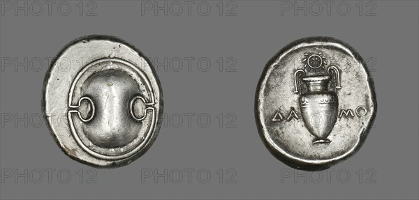 Stater (Coin) Depicting a Shield, 379-338 BCE. Creator: Unknown.
