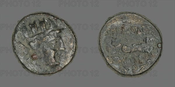 Coin Depicting the Goddess Kybele, 2nd-1st century BCE. Creator: Unknown.