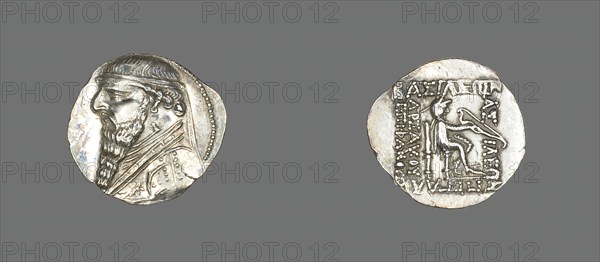 Drachm (Coin) Portraying King Mithridates II the Great of Parthia, 123-88 BCE Reign of King Mithrida Creator: Unknown.