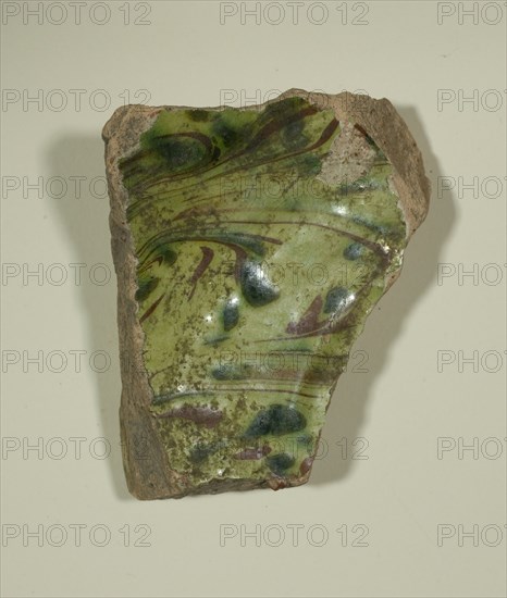 Fragment of a Bowl, 15th-17th century. Creator: Unknown.