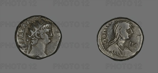 Tetradrachm (Coin) Portraying Emperor Nero, 54-68. Creator: Unknown.