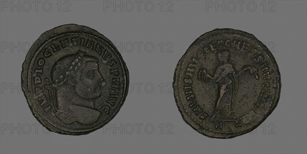 Follis (Coin) Portraying Emperor Diocletian, 298-299. Creator: Unknown.