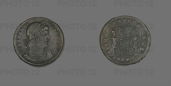 Coin Portraying Emperor Constantine I, 333-335 AD. Creator: Unknown.
