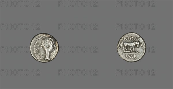 Quinarius (Coin) Depicting the Goddess Victory, about 43-42 BCE. Creator: Unknown.