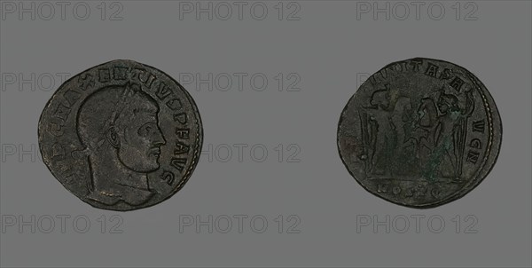 Follis (Coin) Portraying Emperor Maxentius, 309-312. Creator: Unknown.