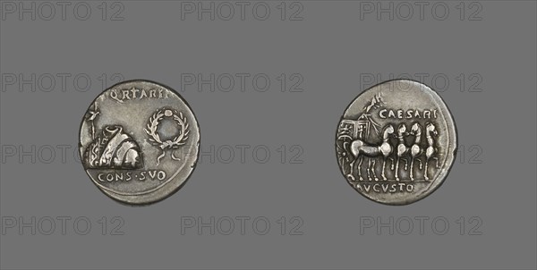 Coin Depicting a Toga, Tunic and Wreath, about 18 BCE. Creator: Unknown.