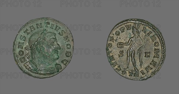 Coin Portraying Emperor Constantius I, 303-305. Creator: Unknown.