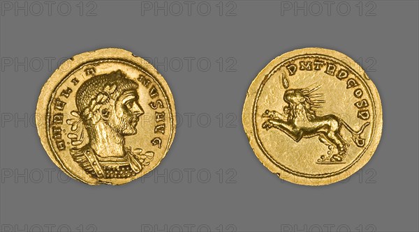 Aureus (Coin) Portraying Emperor Aurelian, 272, issued by Aurelian. Creators: Unknown, Aurelian.