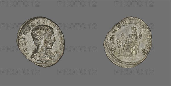 Denarius (Coin) Portraying Julia Soaemias, 218-222. Creator: Unknown.