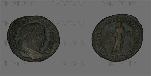 Follis (Coin) Portraying Emperor Diocletian, 298-299. Creator: Unknown.