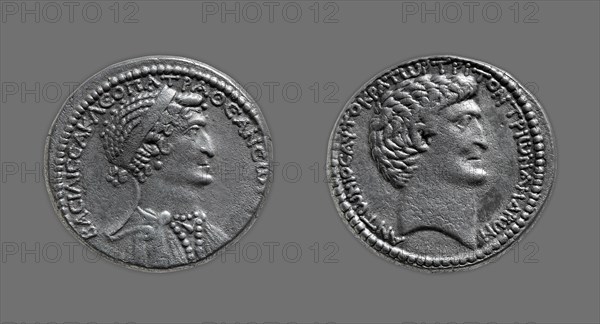 Tetradrachm (Coin) Portraying Queen Cleopatra VII, 37-33 BCE, issued by Mark Antony. Creator: Unknown.