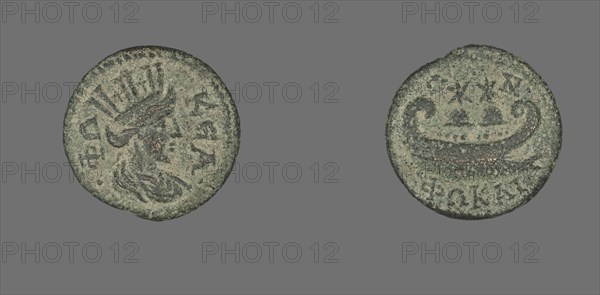 Coin Depicting the Goddess Tyche, (253-268?). Creator: Unknown.