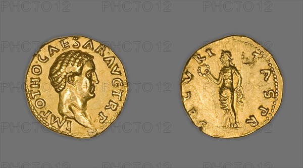 Aureus (Coin) Portraying Emperor Otho, 69 CE (January-April), issued by Otho. Creator: Unknown.
