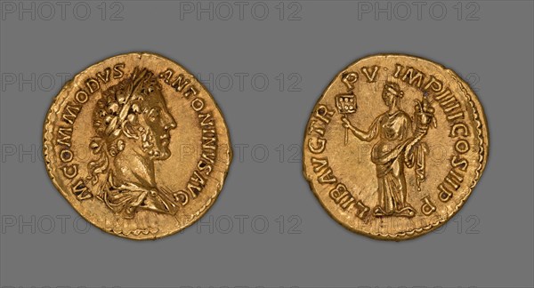 Aureus (Coin) Portraying Emperor Commodus, 180, issued by Commodus. Creator: Unknown.