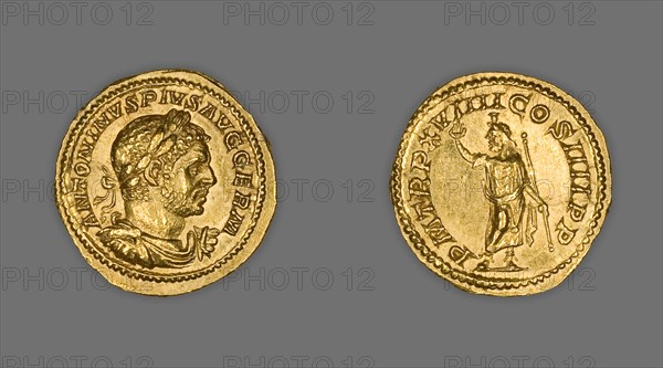 Aureus (Coin) Portraying Emperor Caracalla, 216, issued by Caracalla. Creator: Unknown.