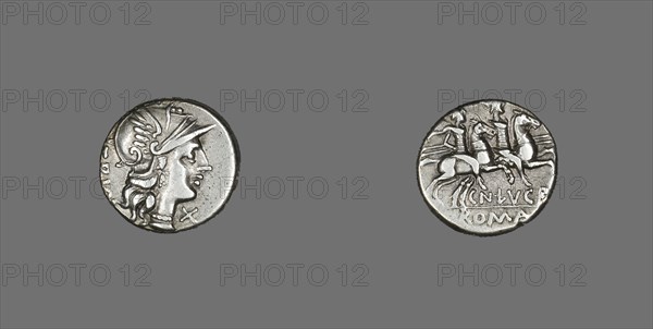 Denarius (Coin) Depicting the Goddess Roma, 136 BCE. Creator: Unknown.