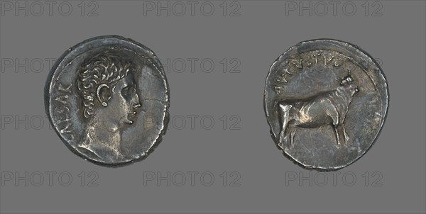 Denarius (Coin) Portraying Emperor Augustus, 21-20 BCE. Creator: Unknown.