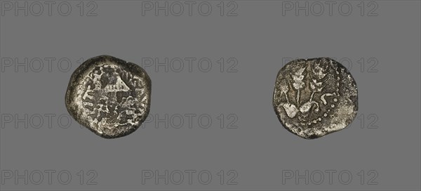 Coin Depicting a Parasol, 42-43, reign of King Herod Agrippa I (37-43). Creator: Unknown.