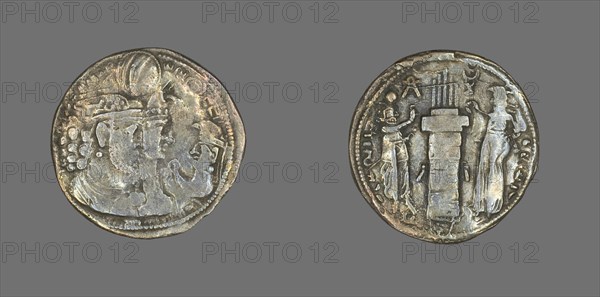 Drachm (Coin) Portraying King Varahran II, 238-275. Creator: Unknown.