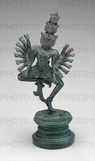 Dancing Hevajra (Ardhaparyanka), Angkor period, 12th/13th century. Creator: Unknown.