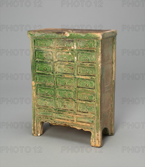 Miniature Chest with Drawers (Mingqi), Ming dynasty (1368-1644). Creator: Unknown.