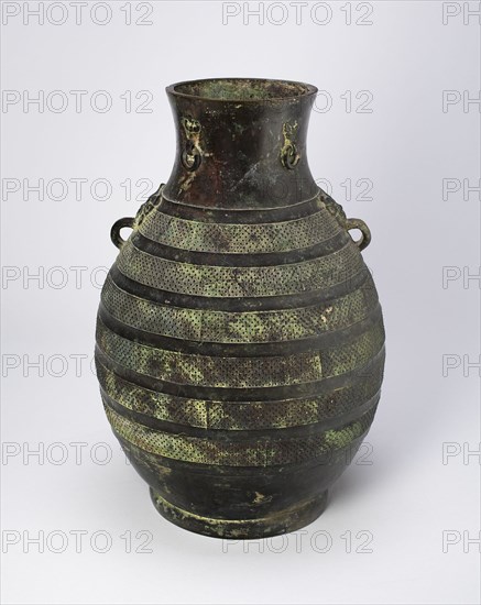 Wine Jar (Hu), Eastern Zhou dynasty, Warring States period (475-221 B.C.), c. 5th century B.C. Creator: Unknown.