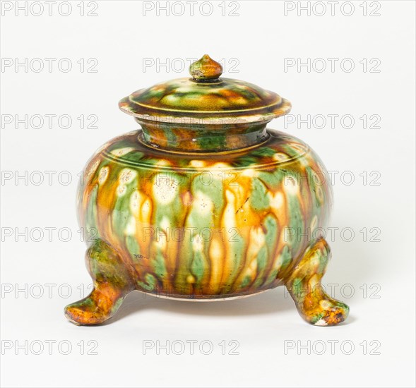 Covered Tripod Jar, Tang dynasty (618-907), first half of 8th century. Creator: Unknown.